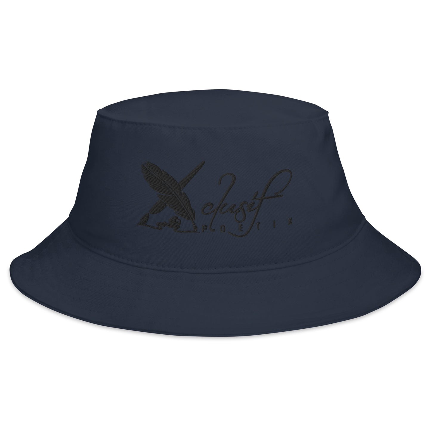 XCLUSIF POETIX BLACK LOGO Embroidery Bucket Hat