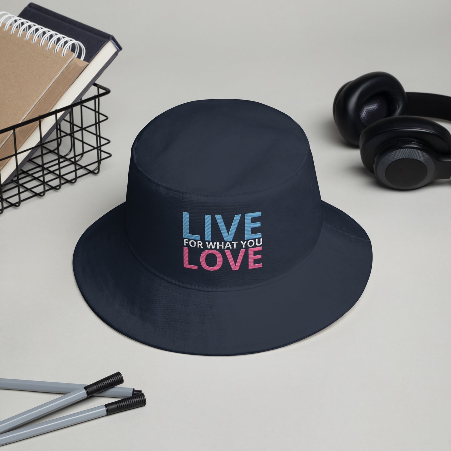 "LIVE FOR WHAT YOU LOVE" BY XCLUSIF POETIX Bucket Hat