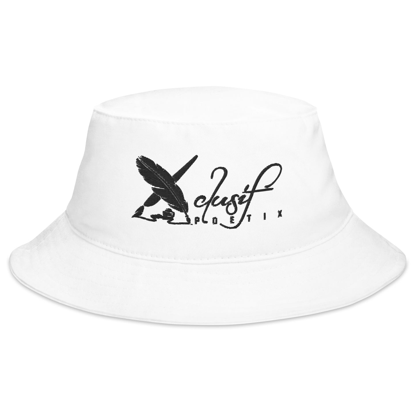 XCLUSIF POETIX BLACK LOGO Embroidery Bucket Hat