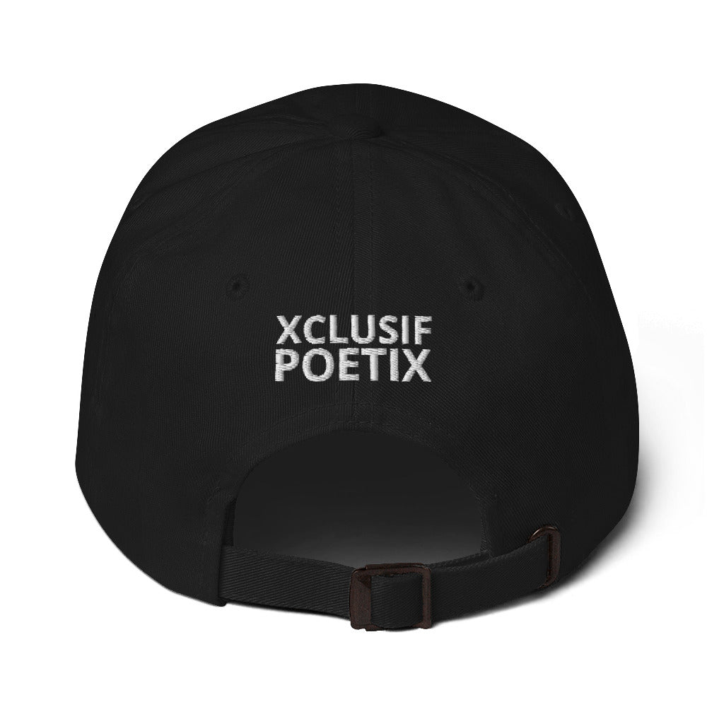 XCLUSIF POETIX WHITE LOGO Baseball hat