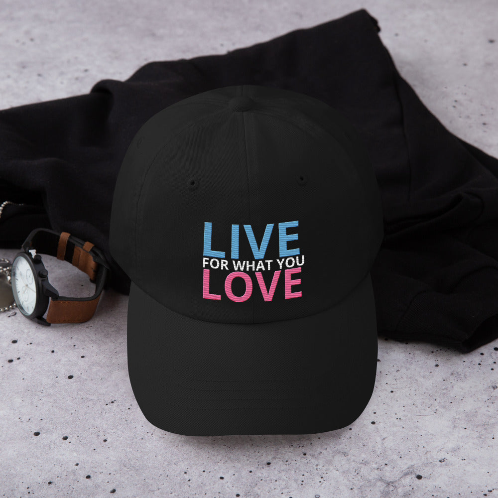 "LIVE FOR WHAT YOU LOVE" BY XCLUSIF POETIX Baseball hat