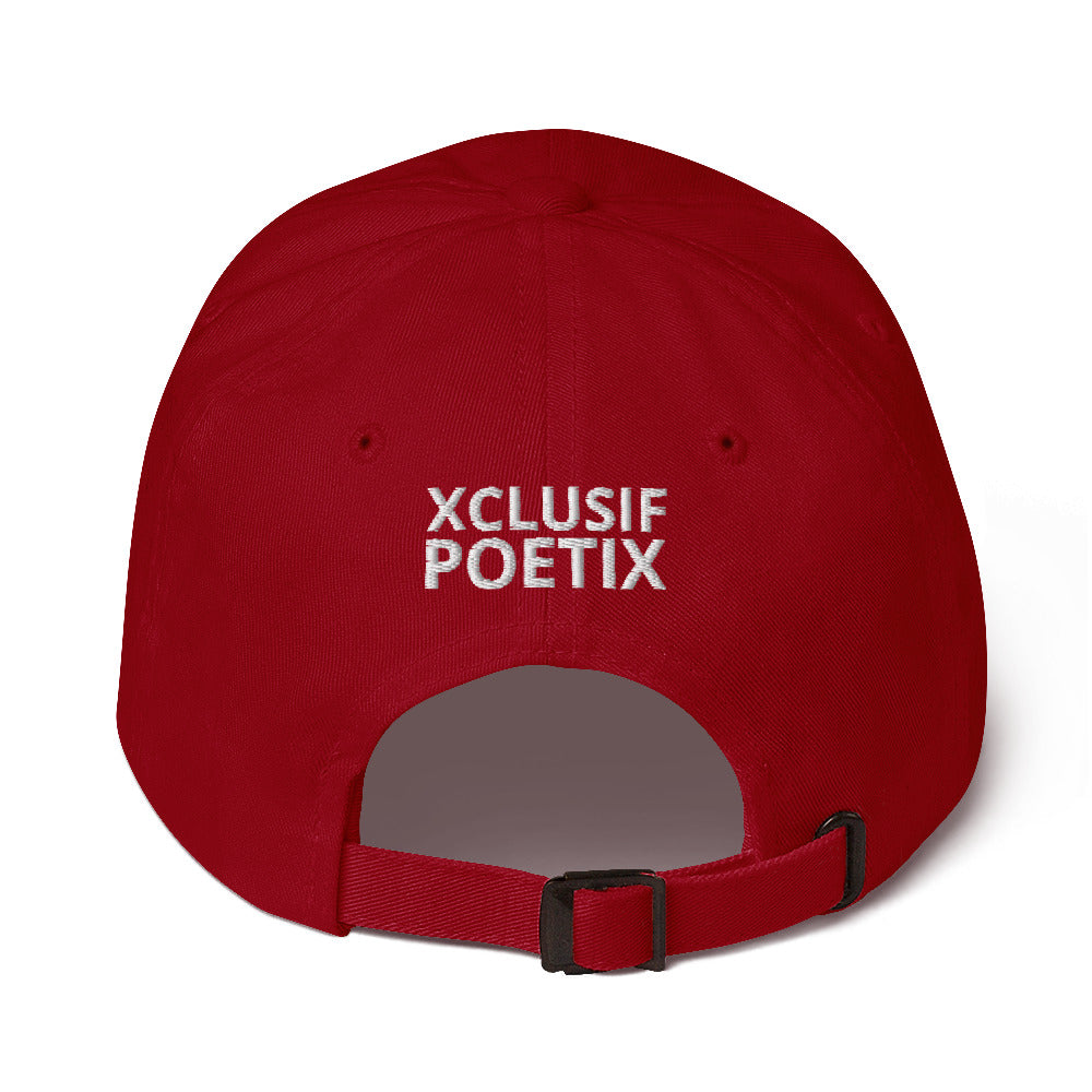 XCLUSIF POETIX WHITE LOGO Baseball hat