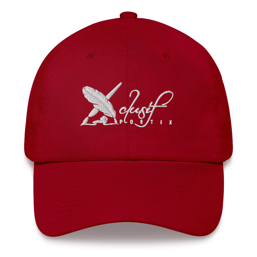 XCLUSIF POETIX WHITE LOGO Baseball hat