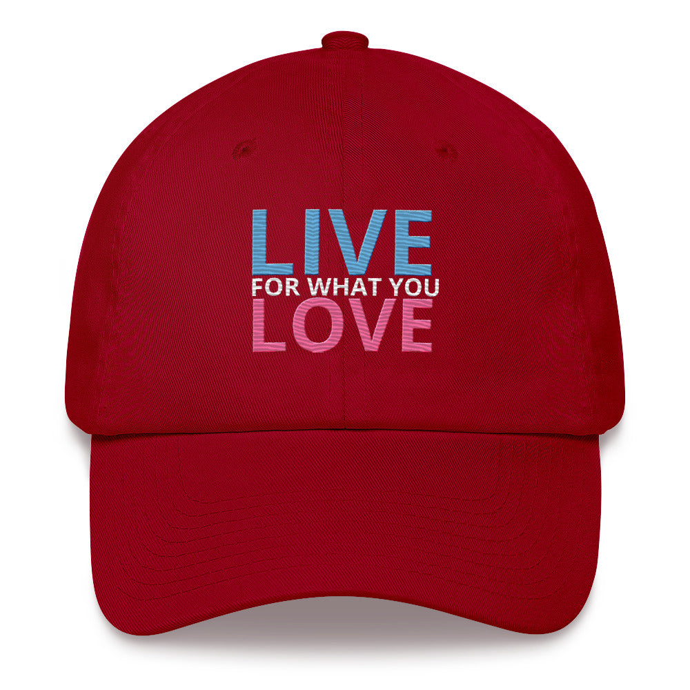 "LIVE FOR WHAT YOU LOVE" BY XCLUSIF POETIX Baseball hat