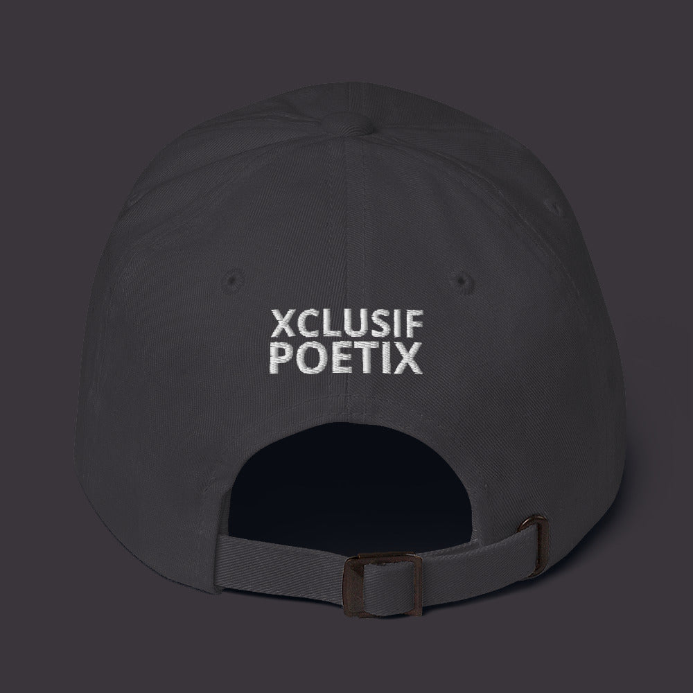 XCLUSIF POETIX WHITE LOGO Baseball hat