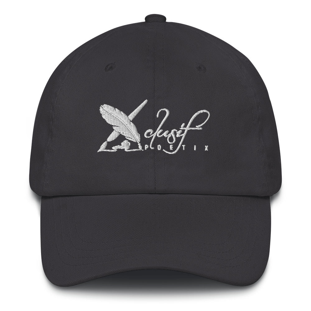 XCLUSIF POETIX WHITE LOGO Baseball hat