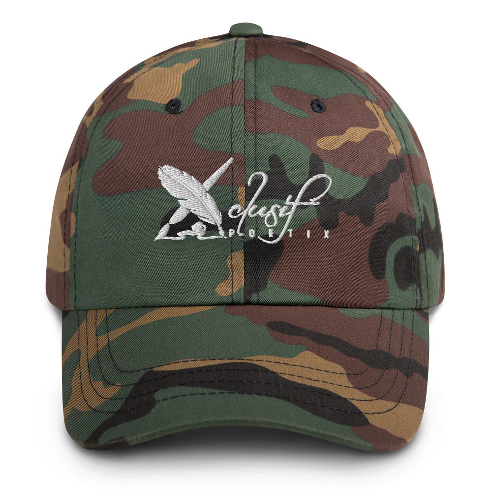 XCLUSIF POETIX WHITE LOGO Baseball hat