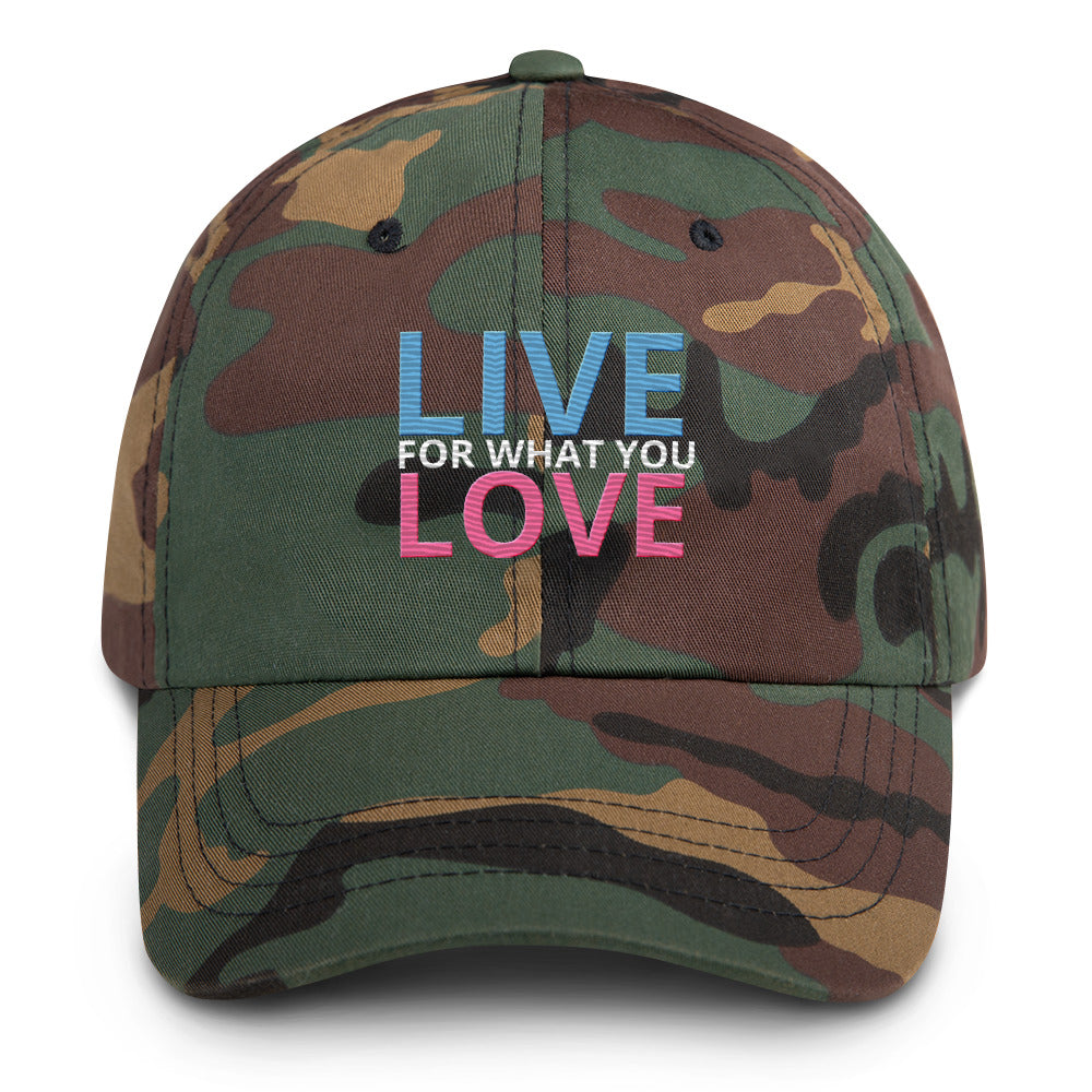 "LIVE FOR WHAT YOU LOVE" BY XCLUSIF POETIX Baseball hat