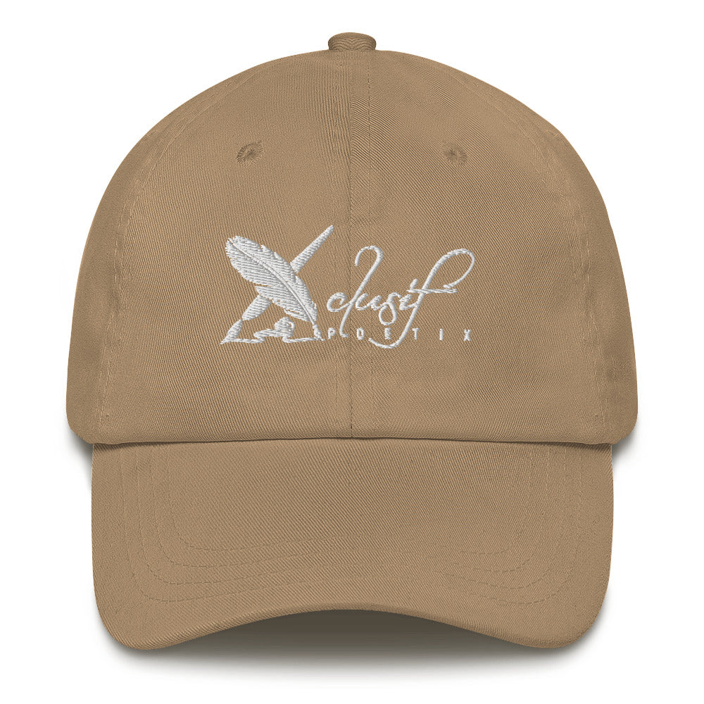 XCLUSIF POETIX WHITE LOGO Baseball hat