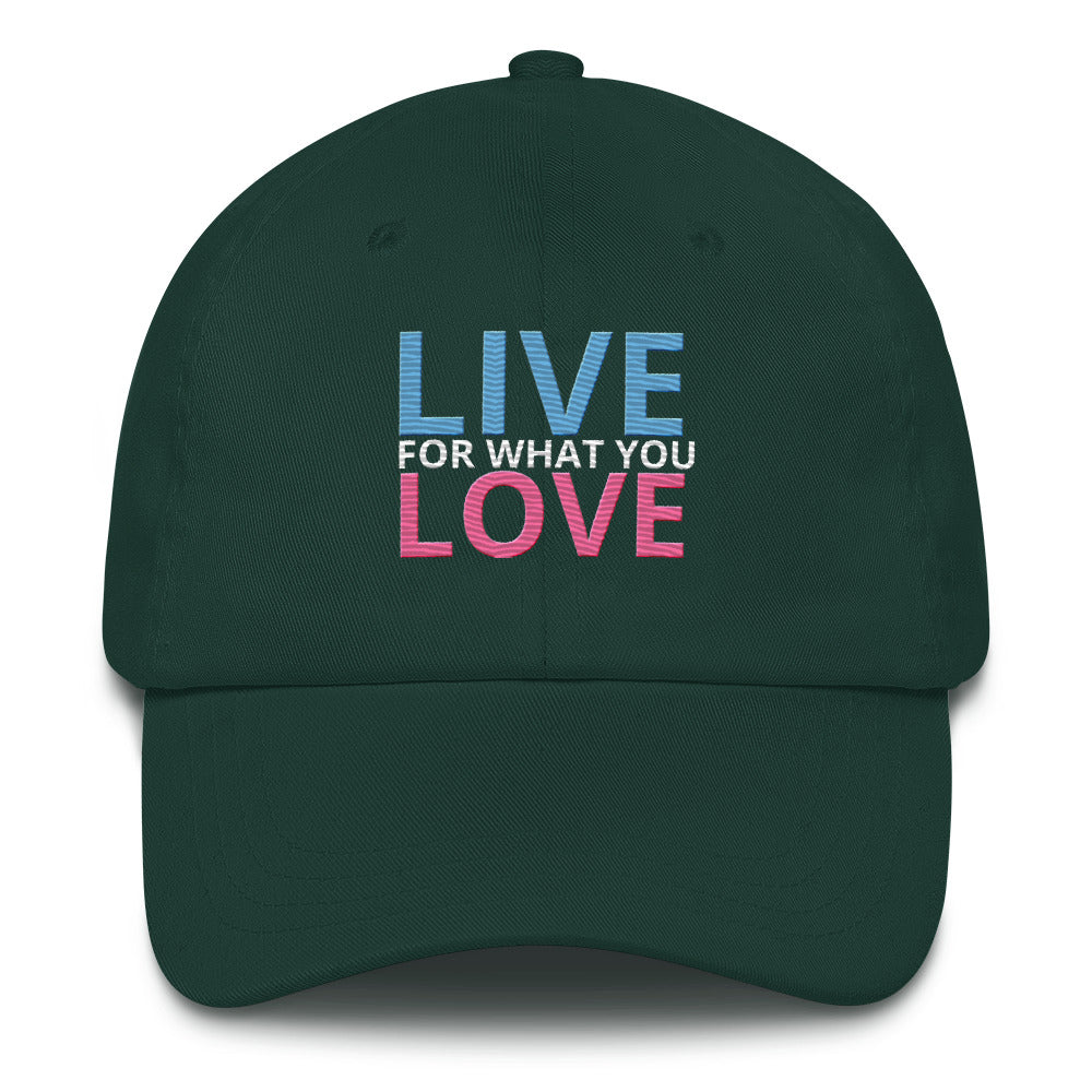 "LIVE FOR WHAT YOU LOVE" BY XCLUSIF POETIX Baseball hat