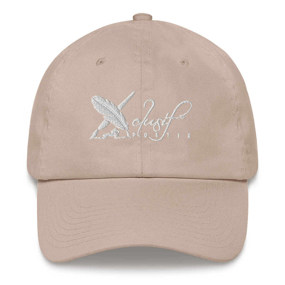 XCLUSIF POETIX WHITE LOGO Baseball hat