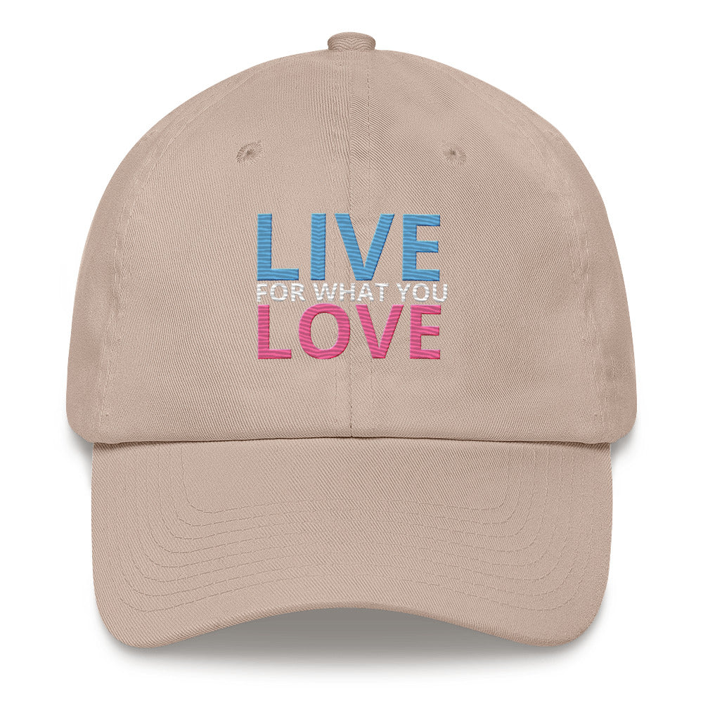 "LIVE FOR WHAT YOU LOVE" BY XCLUSIF POETIX Baseball hat