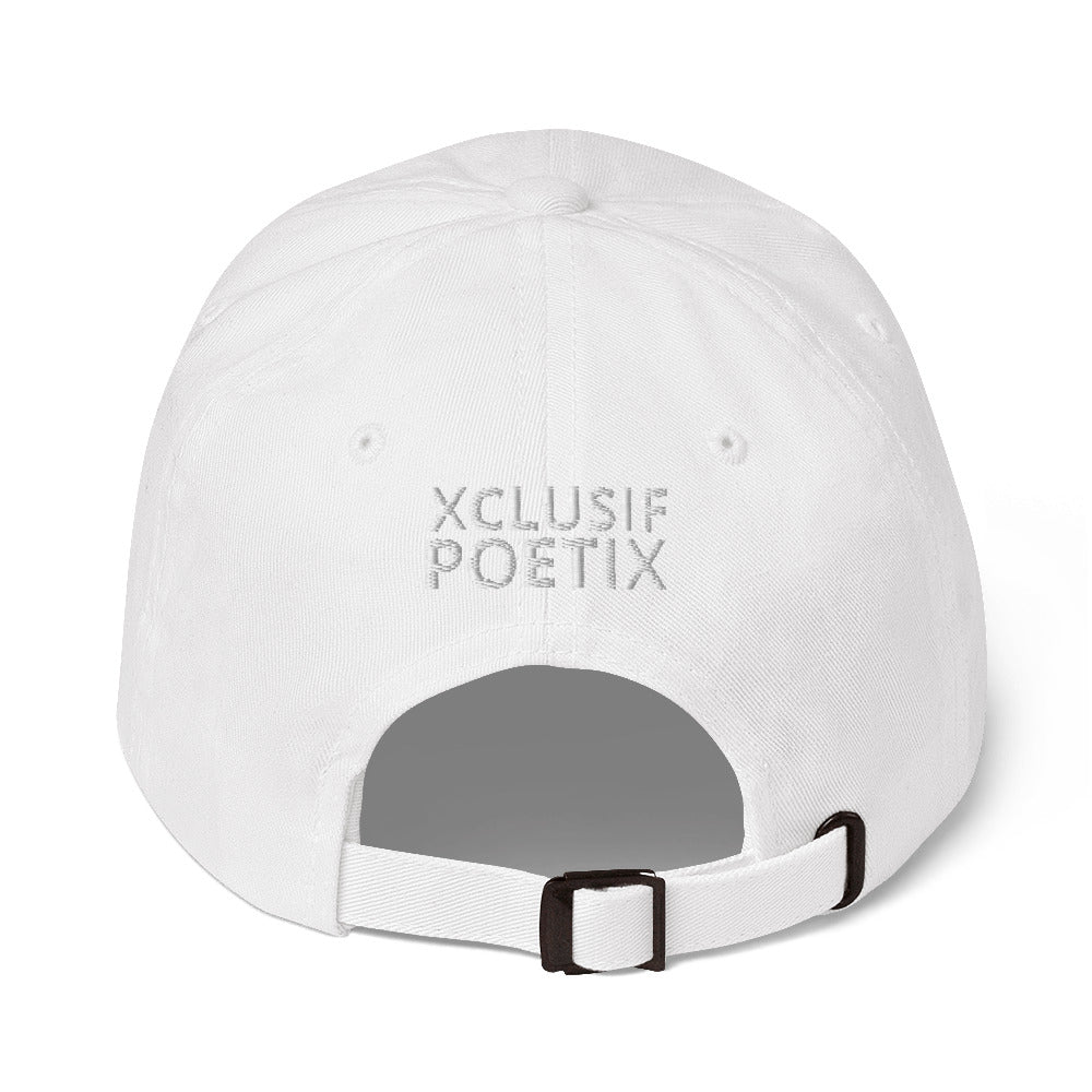 XCLUSIF POETIX WHITE LOGO Baseball hat