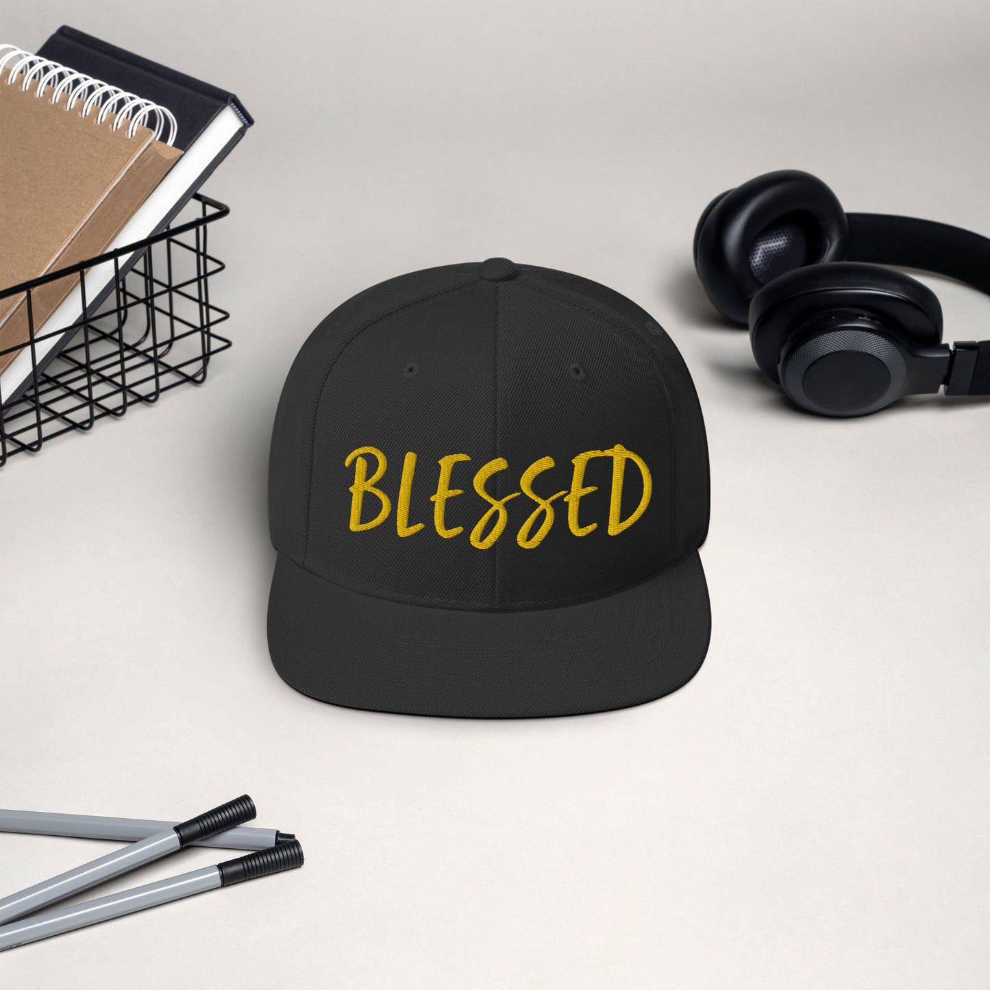 BLESSED BY XCLUSIF POETIX Snapback Hat