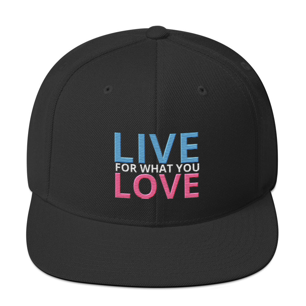 "LIVE FOR WHAT YOU LOVE" BY XCLUSIF POETIX Snapback Hat