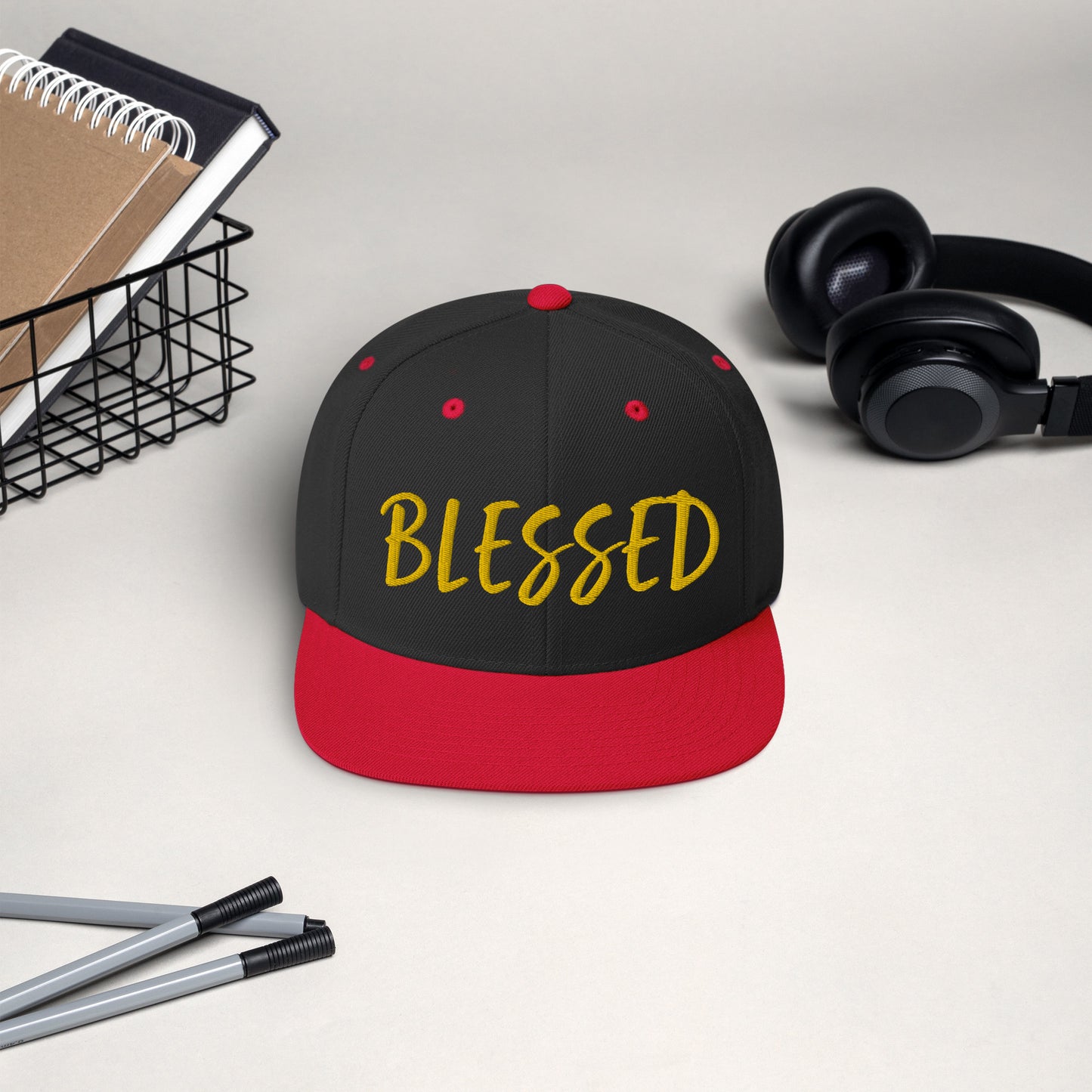 BLESSED BY XCLUSIF POETIX Snapback Hat