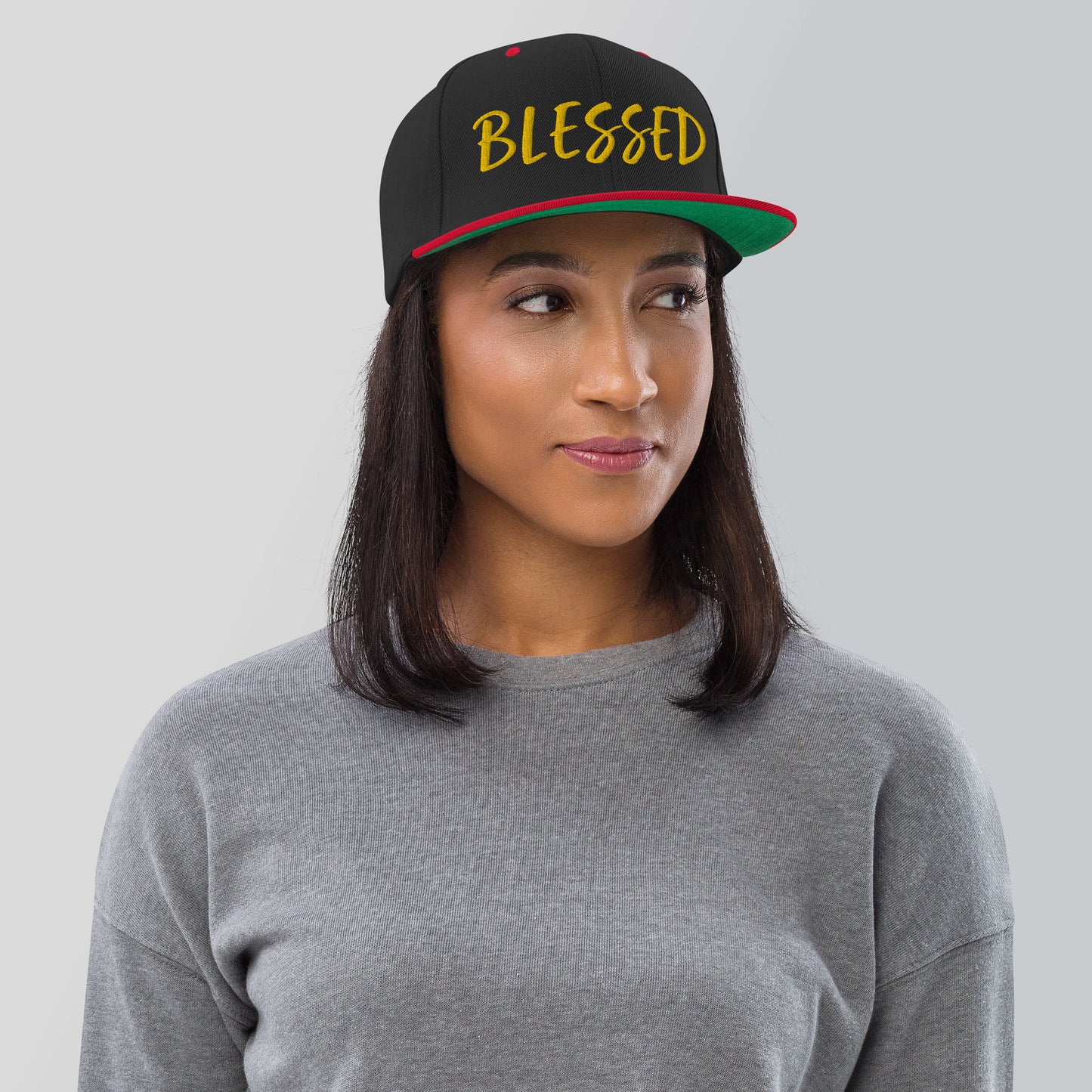 BLESSED BY XCLUSIF POETIX Snapback Hat