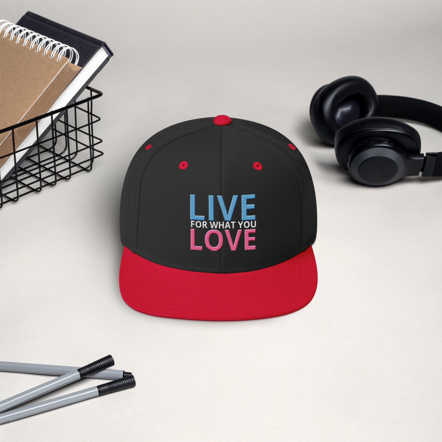 "LIVE FOR WHAT YOU LOVE" BY XCLUSIF POETIX Snapback Hat