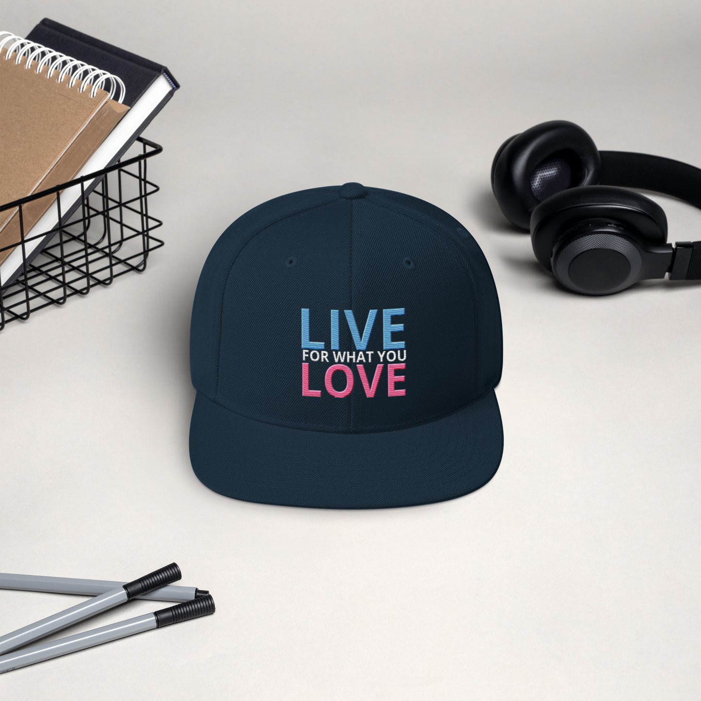 "LIVE FOR WHAT YOU LOVE" BY XCLUSIF POETIX Snapback Hat