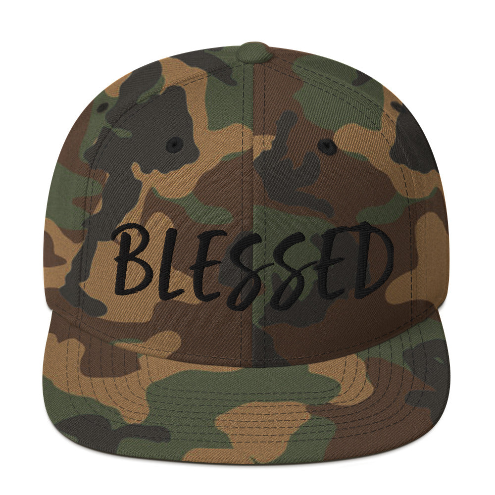 BLESSED BY XCLUSIF POETIX Snapback Hat