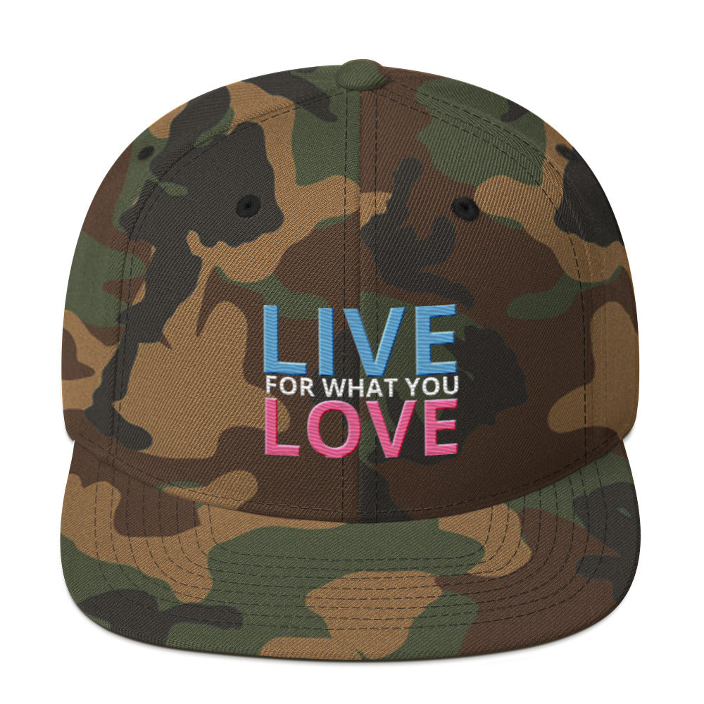 "LIVE FOR WHAT YOU LOVE" BY XCLUSIF POETIX Snapback Hat