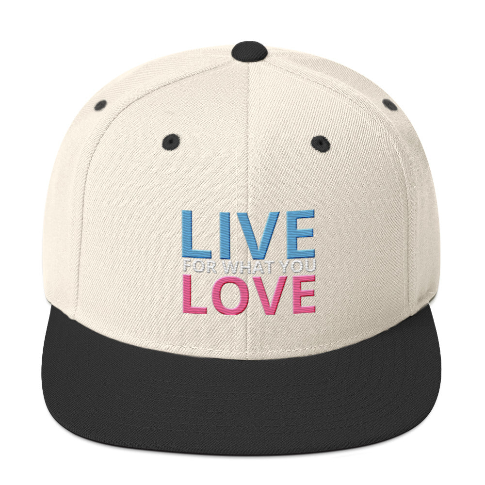 "LIVE FOR WHAT YOU LOVE" BY XCLUSIF POETIX Snapback Hat