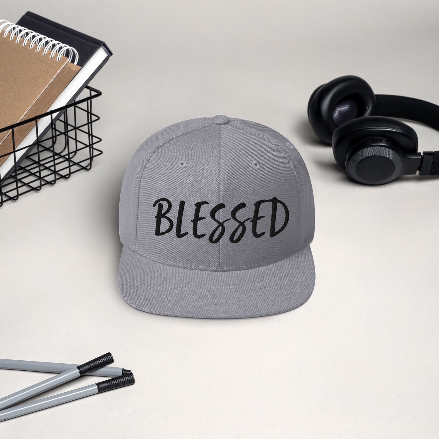 BLESSED BY XCLUSIF POETIX Snapback Hat