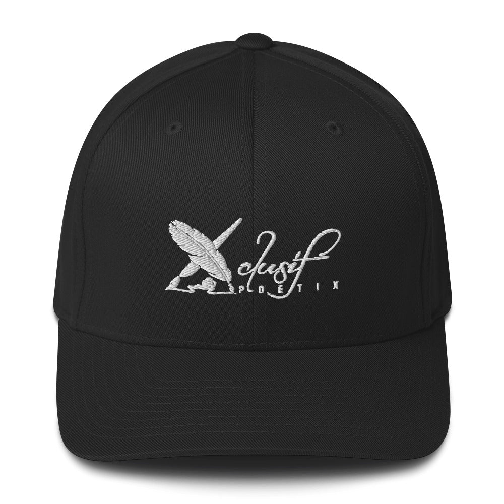 XCLUSIF POETIX WHITE LOGO Fitted Cap