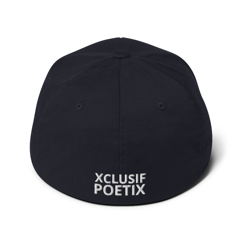 XCLUSIF POETIX WHITE LOGO Fitted Cap