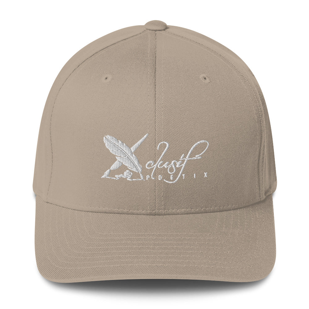 XCLUSIF POETIX WHITE LOGO Fitted Cap