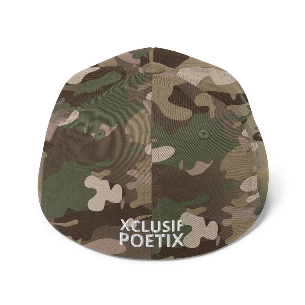 XCLUSIF POETIX WHITE LOGO Fitted Cap