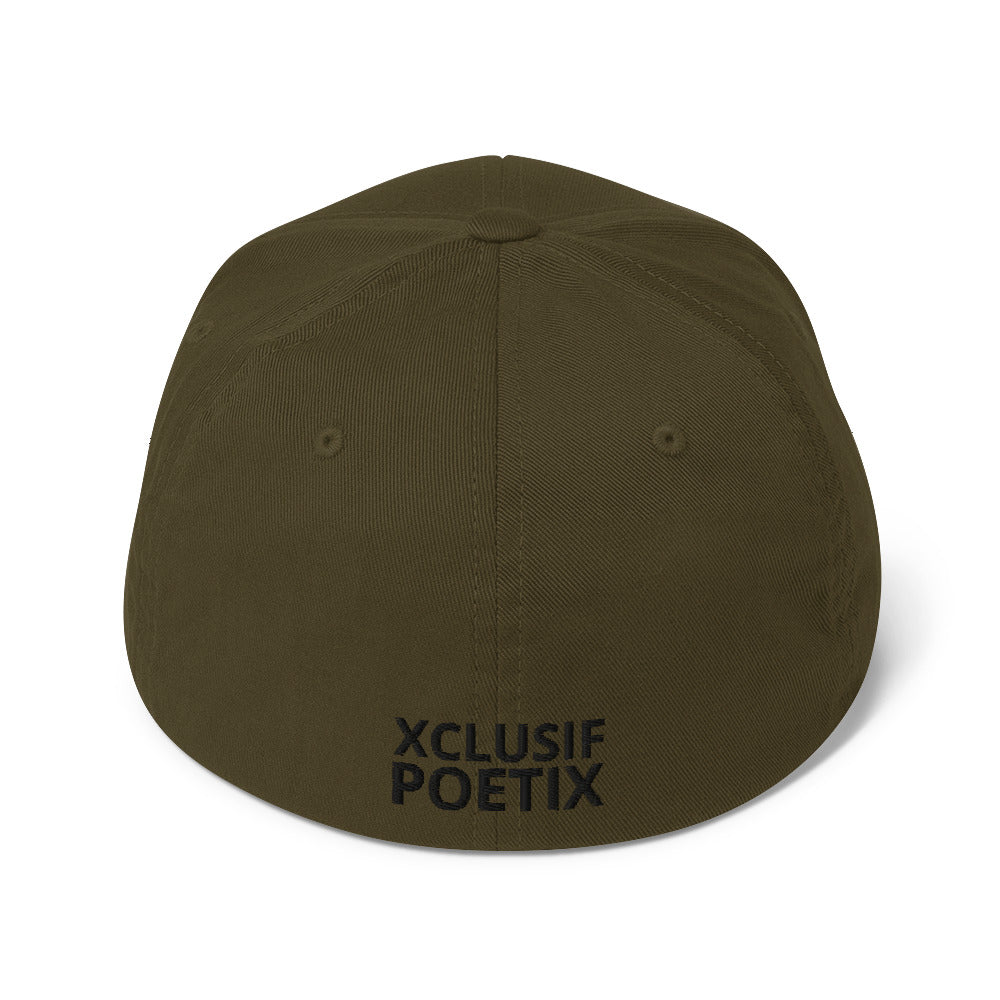 XCLUSIF POETIX BLACK LOGO Fitted Cap