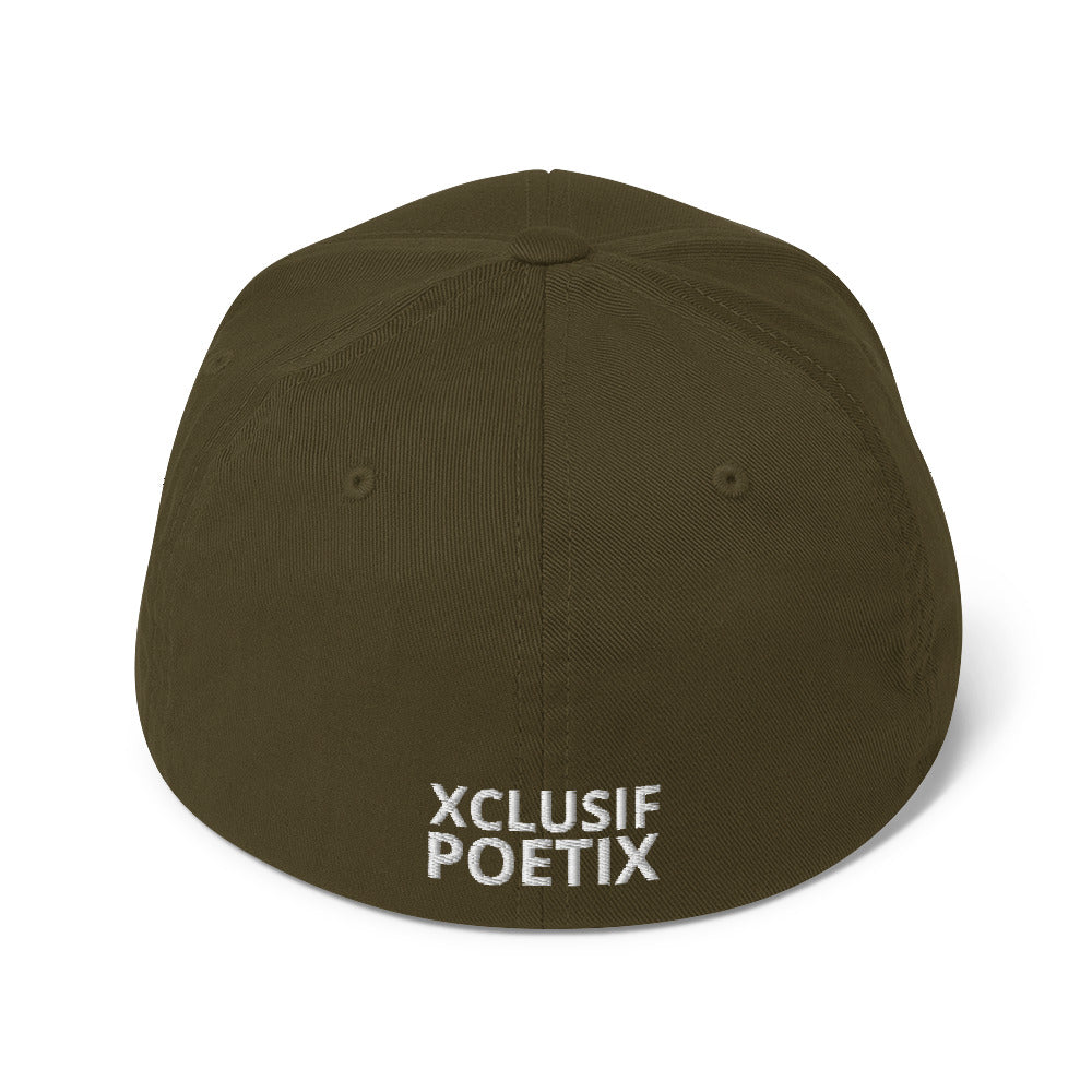 XCLUSIF POETIX WHITE LOGO Fitted Cap