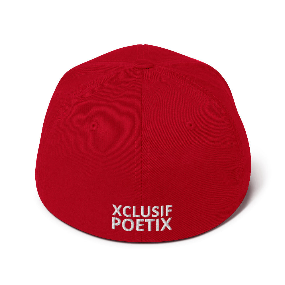 XCLUSIF POETIX WHITE LOGO Fitted Cap