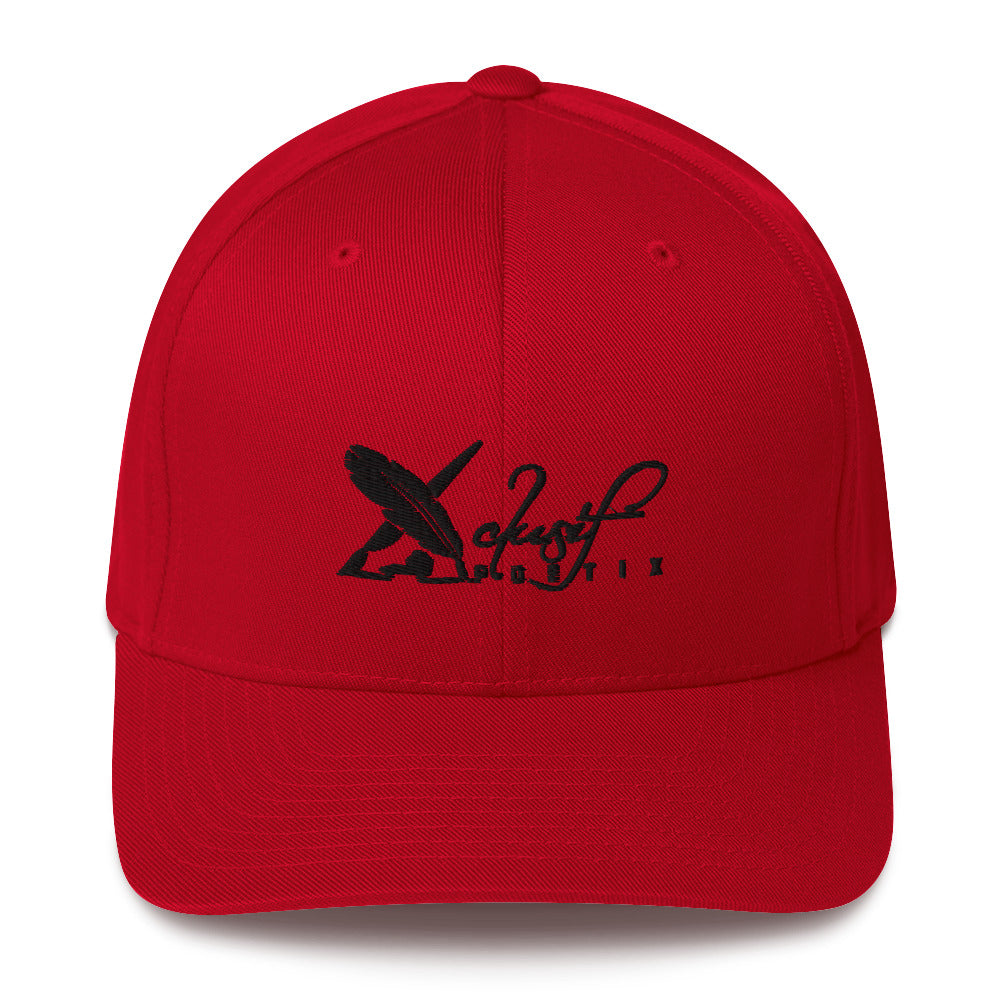 XCLUSIF POETIX BLACK LOGO Fitted Cap