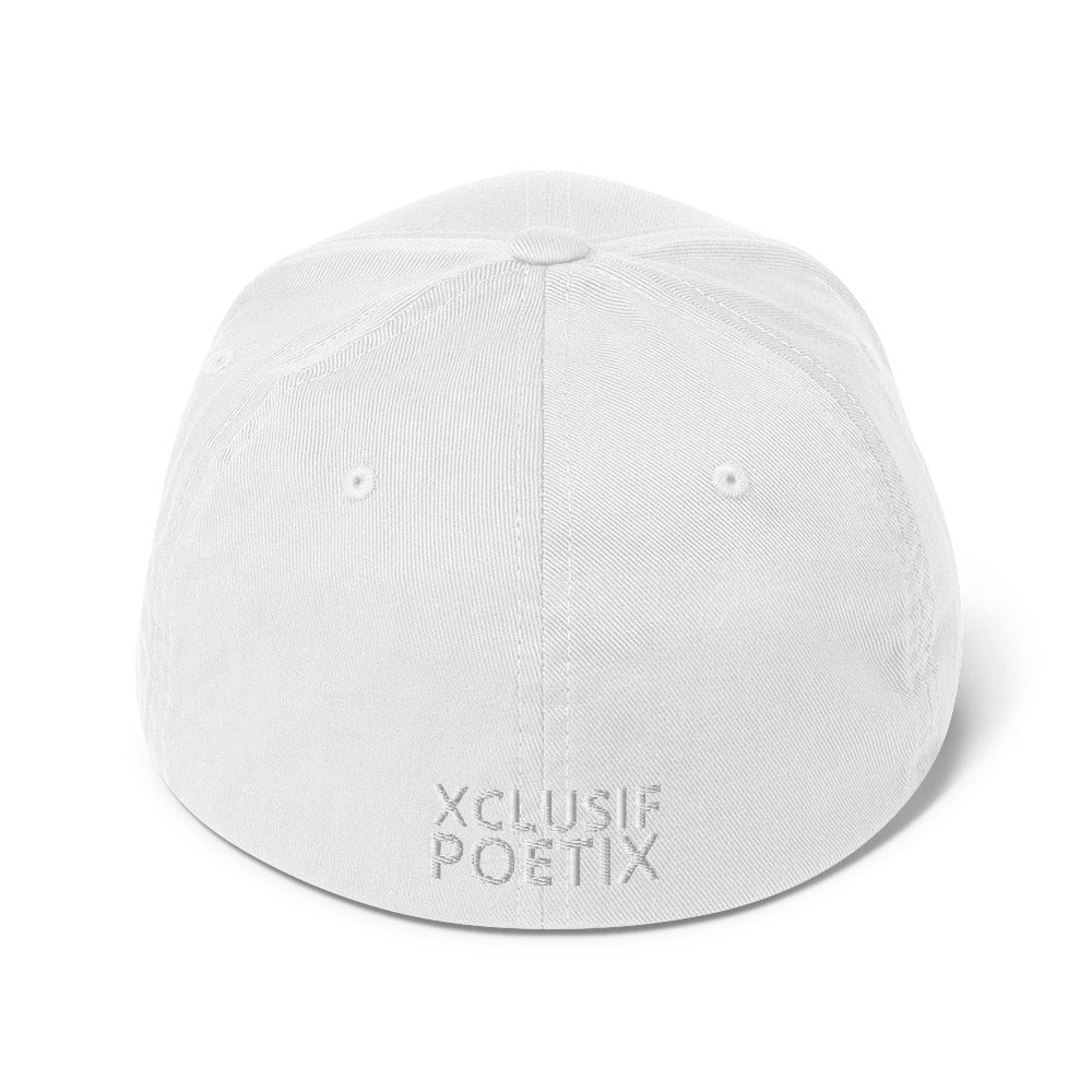 XCLUSIF POETIX WHITE LOGO Fitted Cap