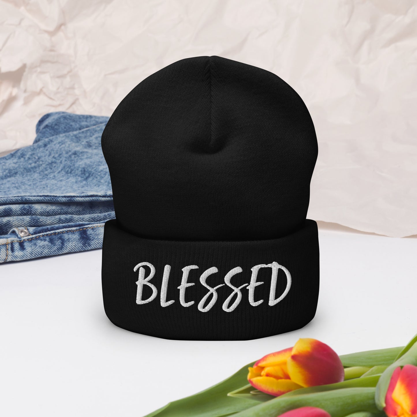 BLESSED BY XCLUSIF POETIX Cuffed Beanie