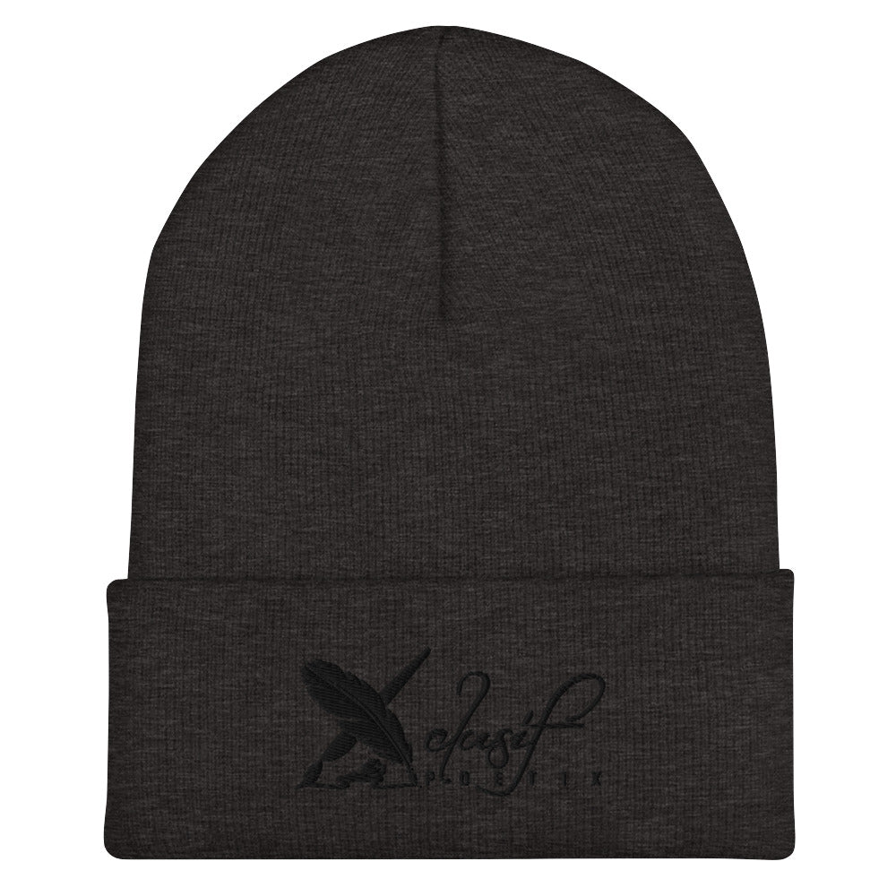 XCLUSIF POETIX BLACK LOGO Cuffed Beanie