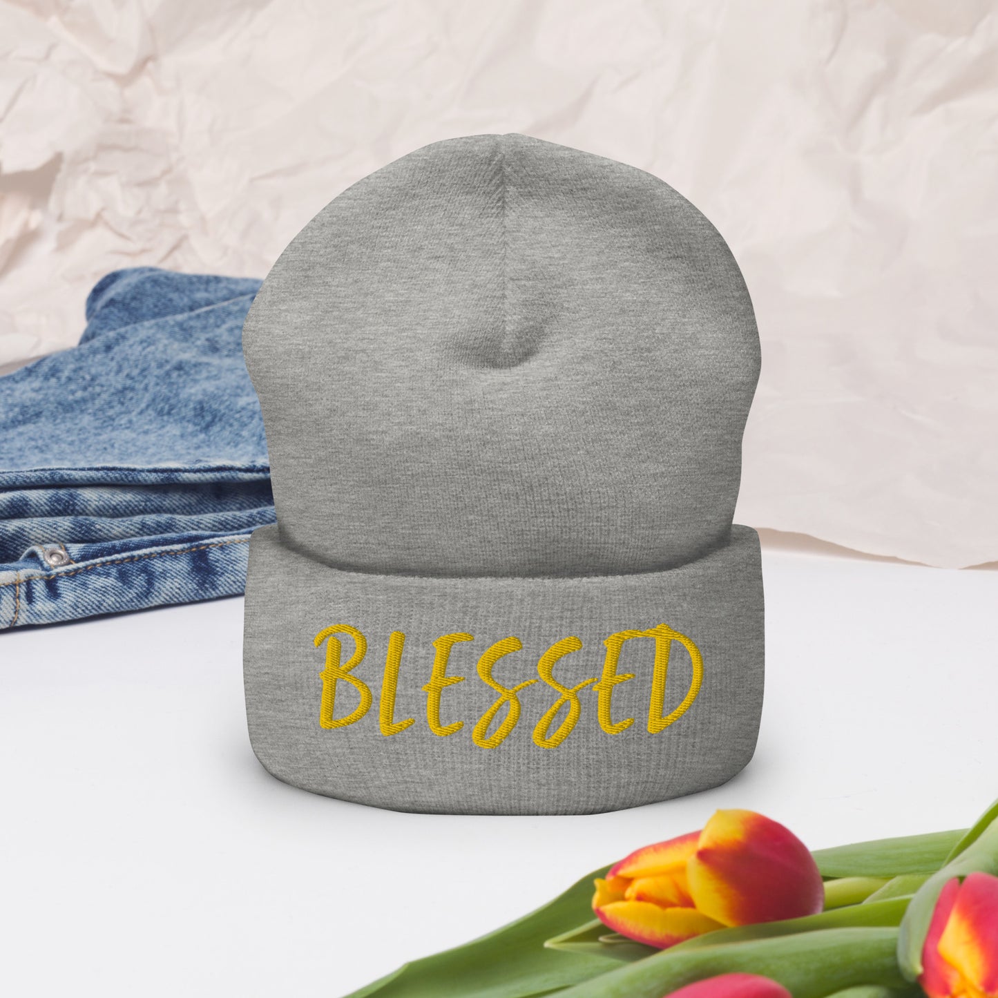 BLESSED BY XCLUSIF POETIX Cuffed Beanie