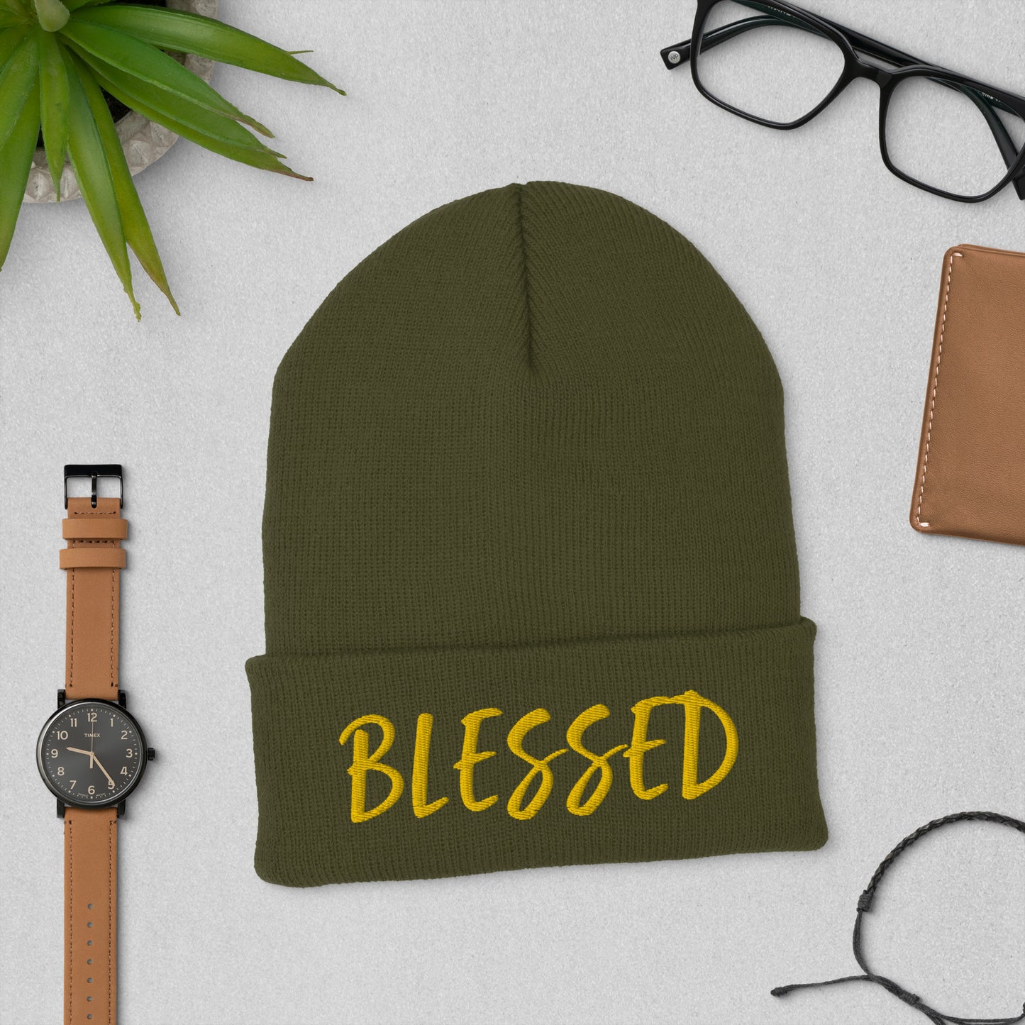 BLESSED BY XCLUSIF POETIX Cuffed Beanie