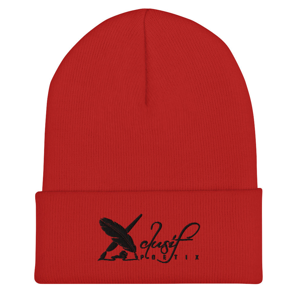 XCLUSIF POETIX BLACK LOGO Cuffed Beanie