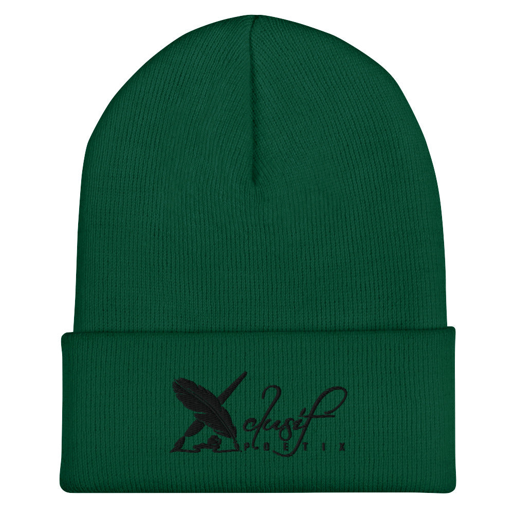 XCLUSIF POETIX BLACK LOGO Cuffed Beanie