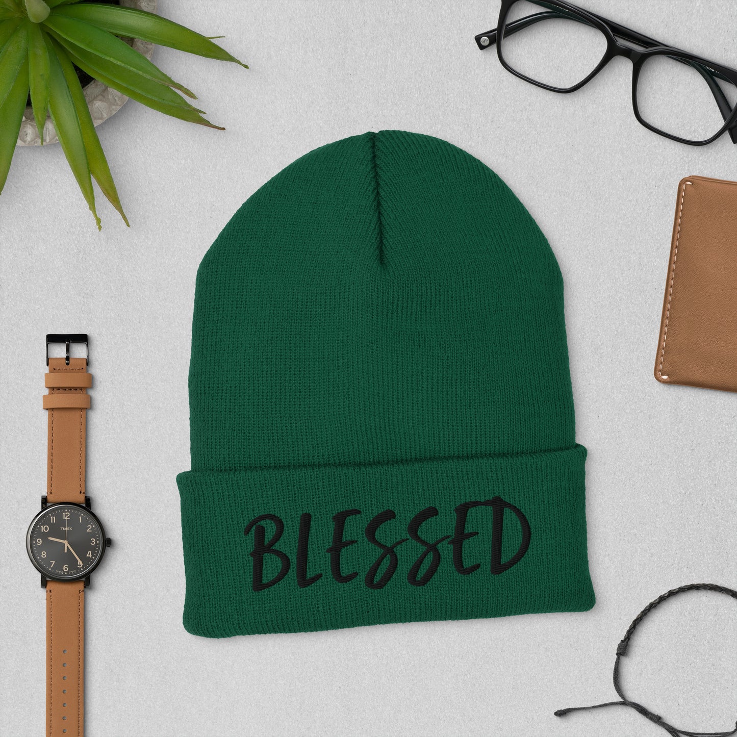 BLESSED BY XCLUSIF POETIX Cuffed Beanie