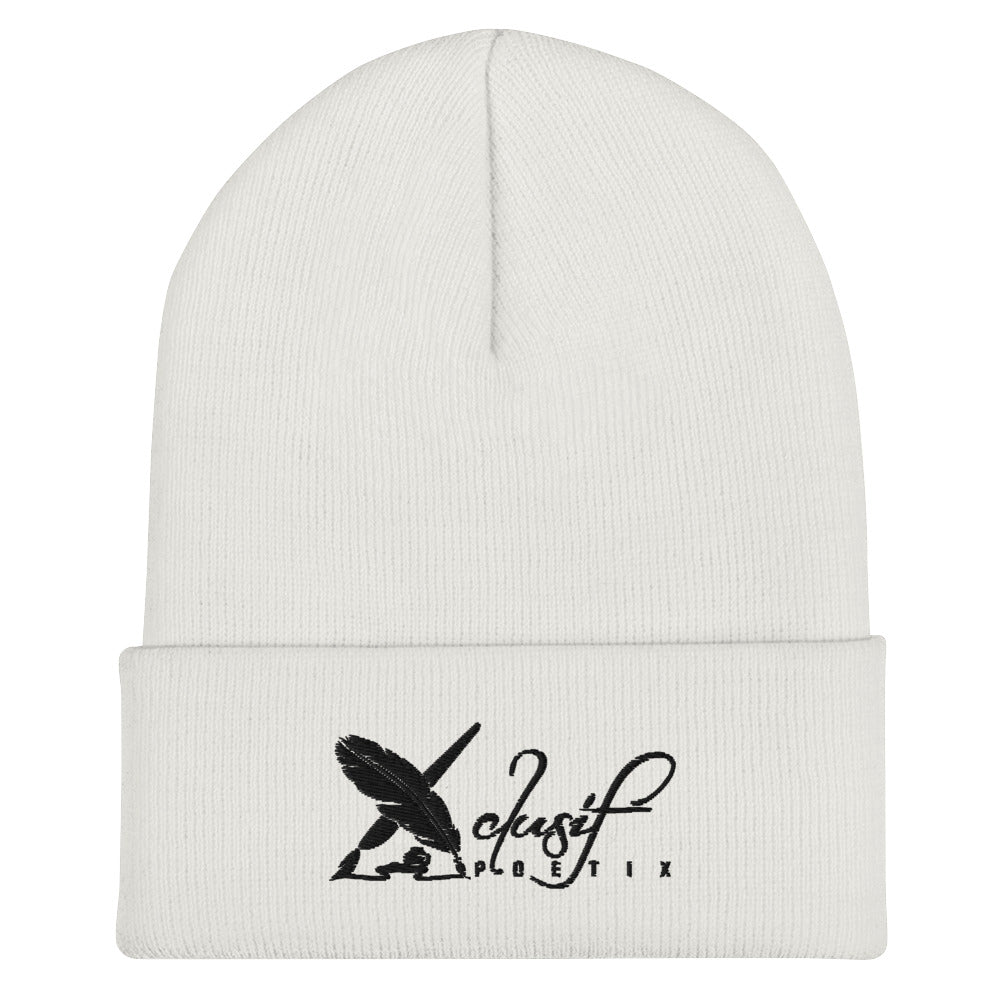 XCLUSIF POETIX BLACK LOGO Cuffed Beanie