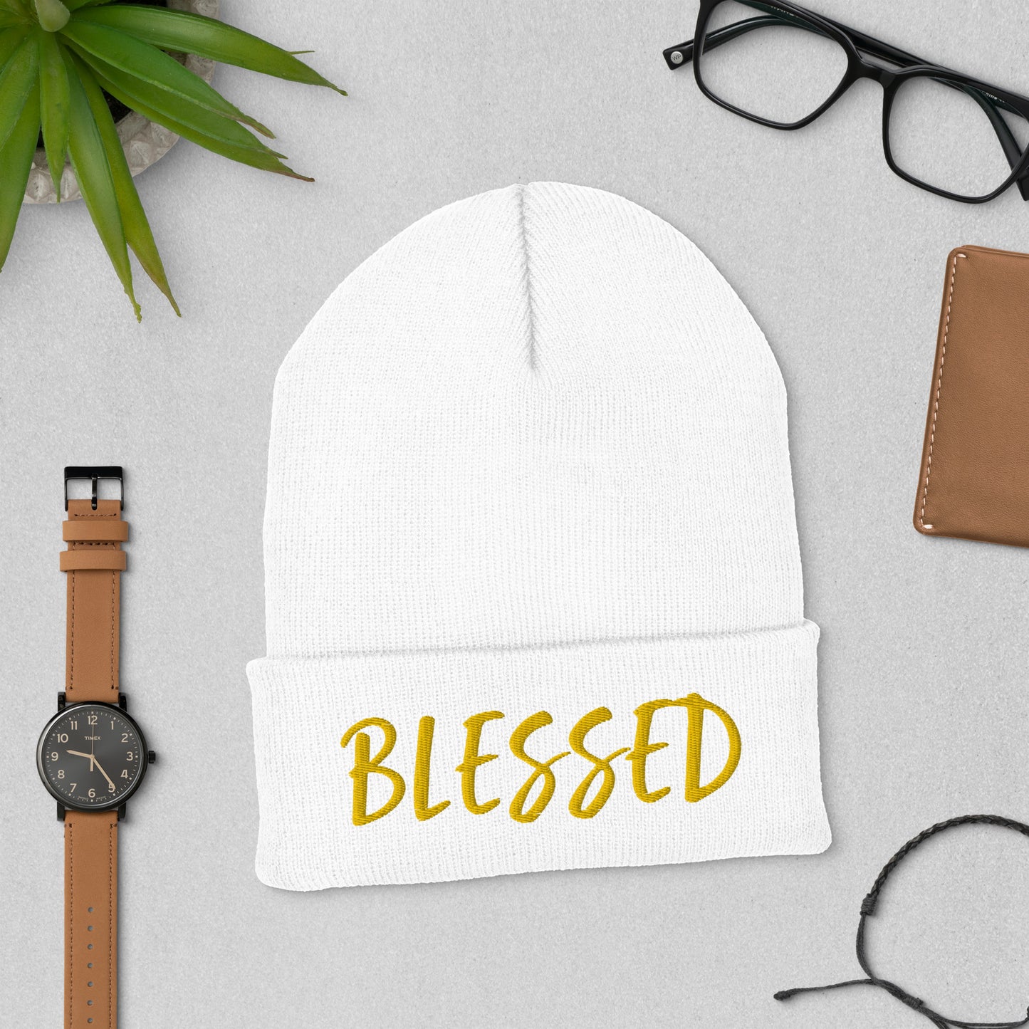 BLESSED BY XCLUSIF POETIX Cuffed Beanie