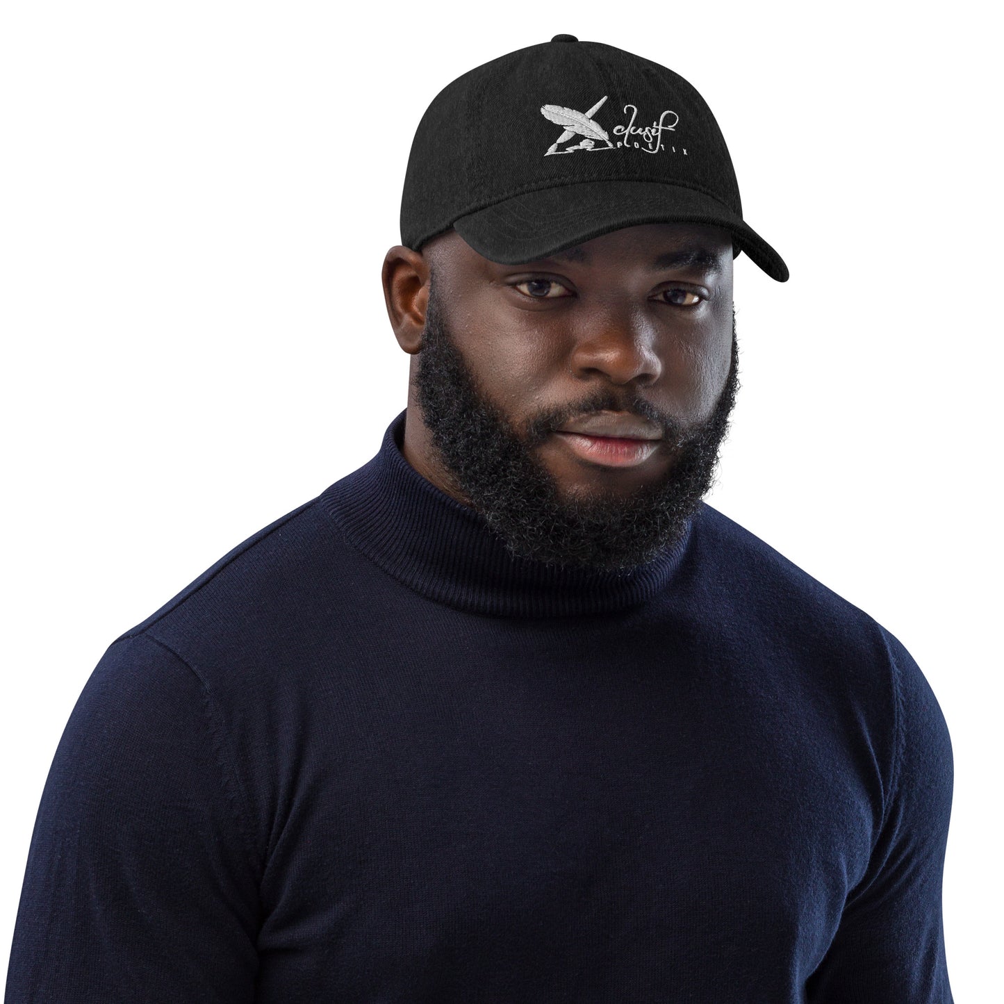 XCLUSIF POETIX WHITE LOGO Denim Hat