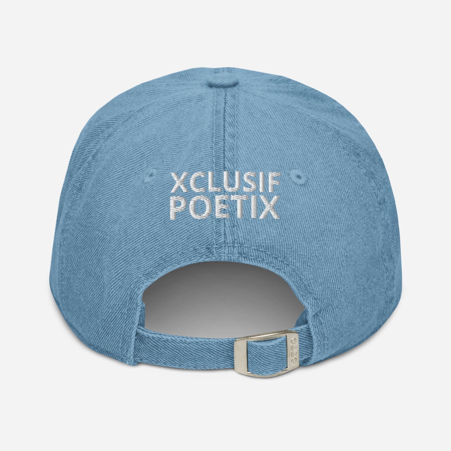 XCLUSIF POETIX WHITE LOGO Denim Hat