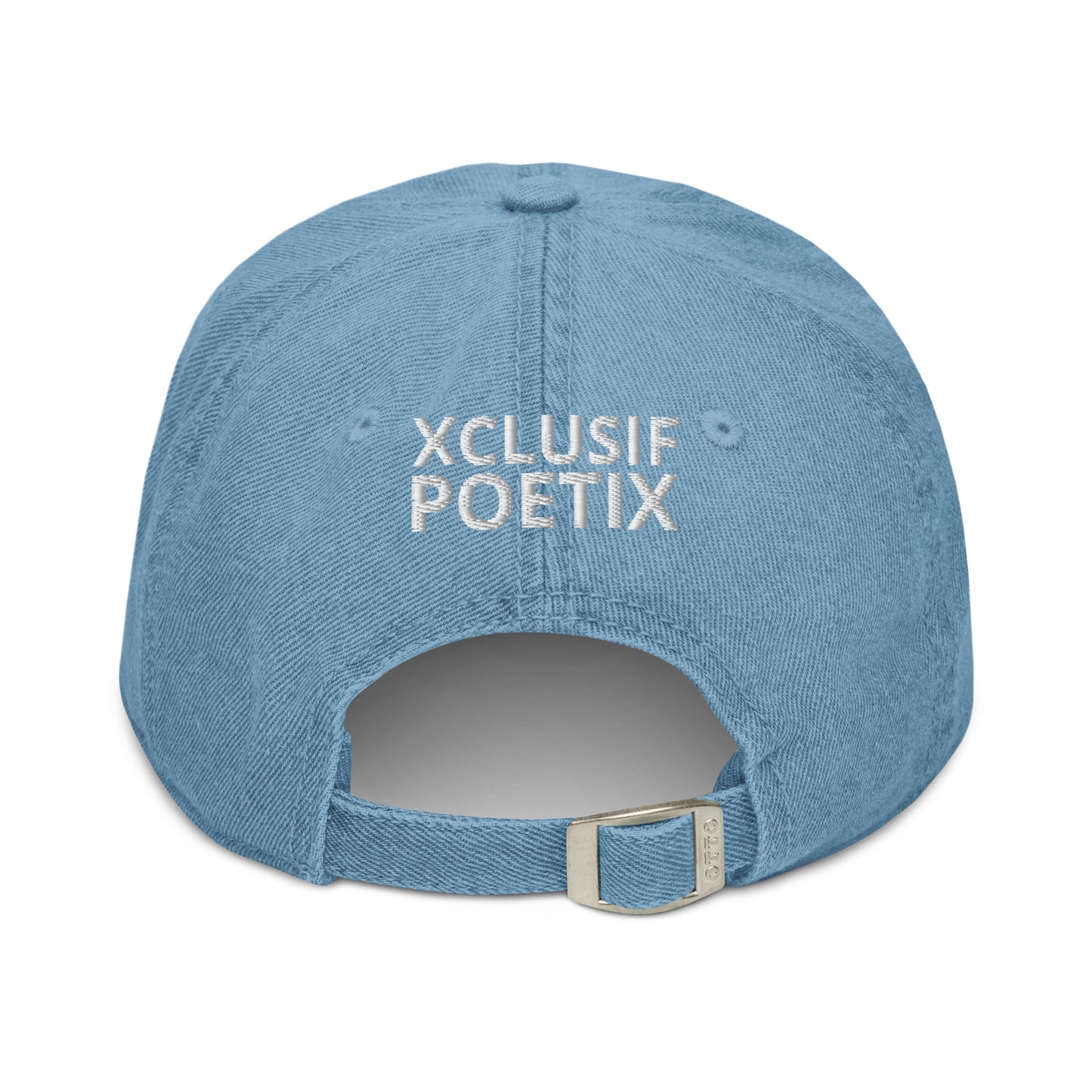 XCLUSIF POETIX WHITE LOGO Denim Hat