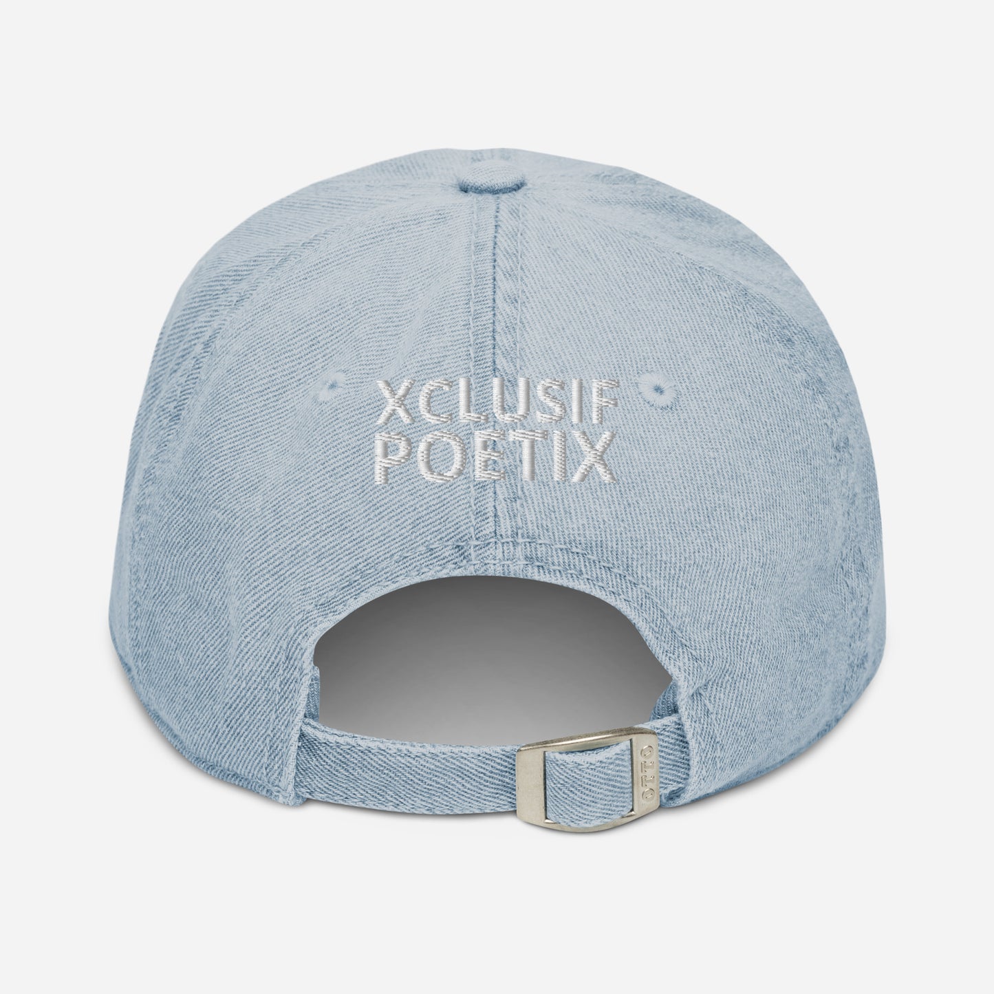 XCLUSIF POETIX WHITE LOGO Denim Hat