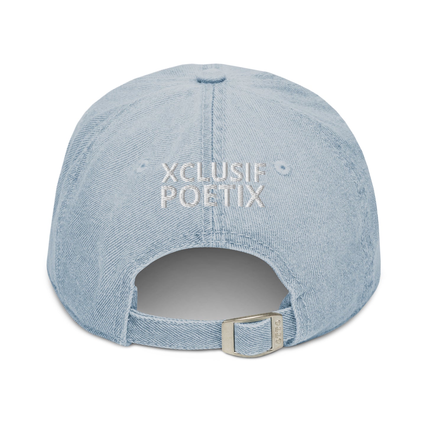 XCLUSIF POETIX WHITE LOGO Denim Hat